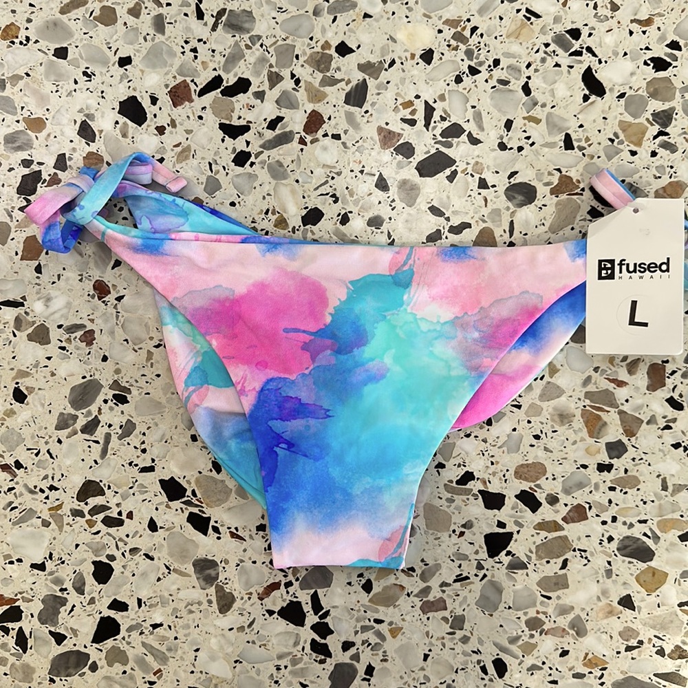 Fused Hawaii Aloha Tie-Side Bikini Bottoms